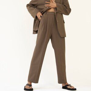 The Frankie Shop BEA SUIT PANTS - CHOCOLATE